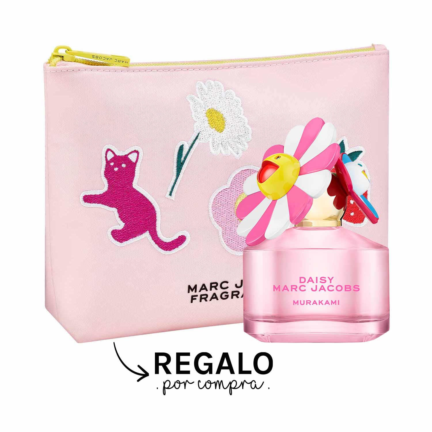 Imagen del kit Daisy Murakami Pink EDP 50 ML + Pouch