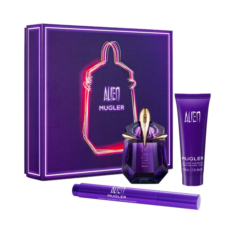 Alien EDP 30 ml + Body Lotion y Parfum Brush