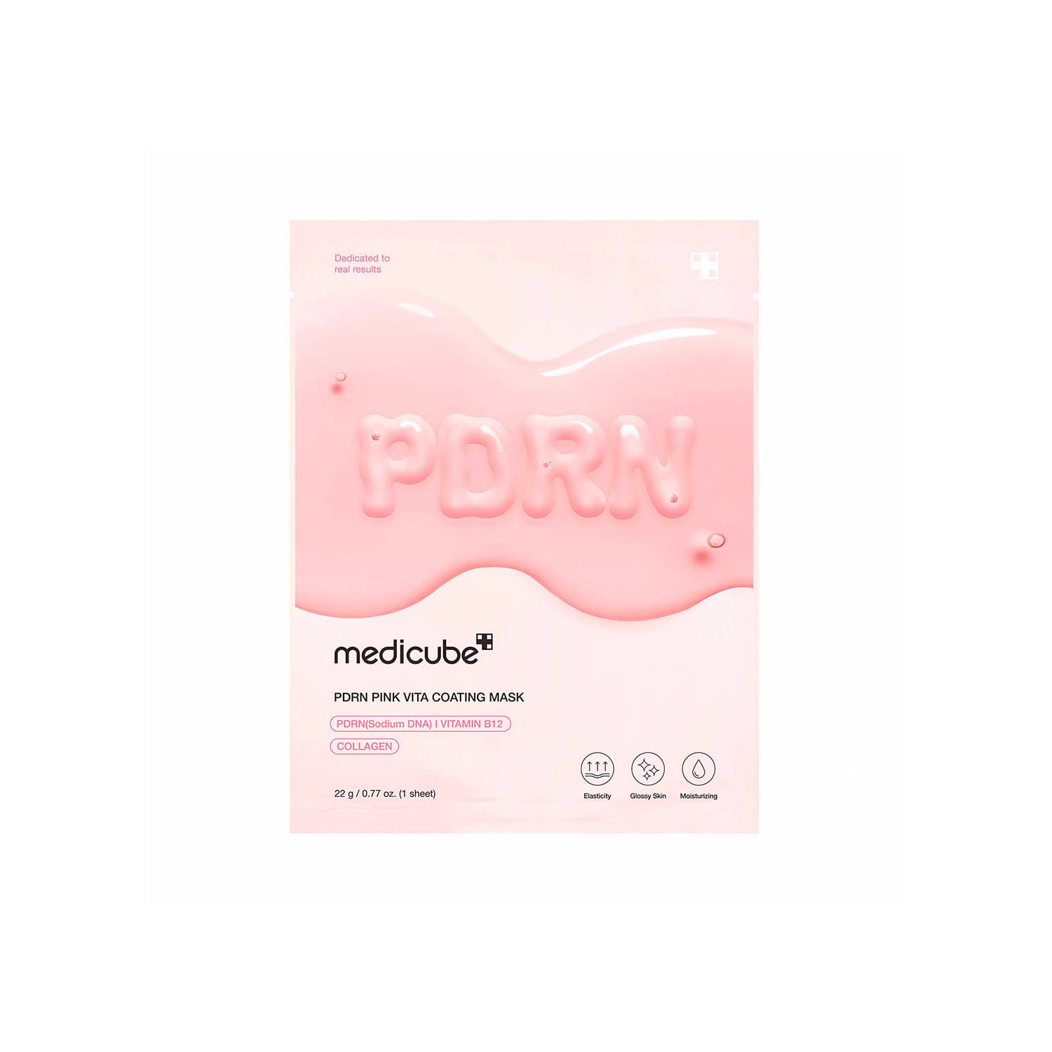 MEDICUBE PDRN PINK VITA COATING MASK 1u (22g) | Mascarilla para ilumar y reafirmar