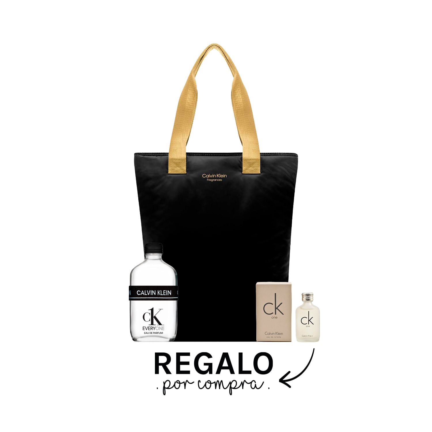 Imagen del kit CK Everyone EDP 100 ml + Tote Bag + CK One EDT 15 ml