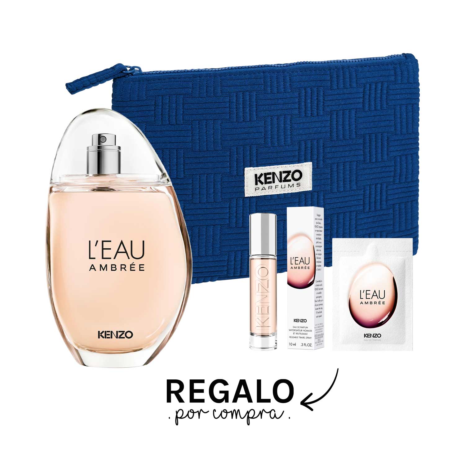 Imagen del kit L'eau Ambrée EDP 100 ML + Pouch + Minitalla 10 ML + Sampling