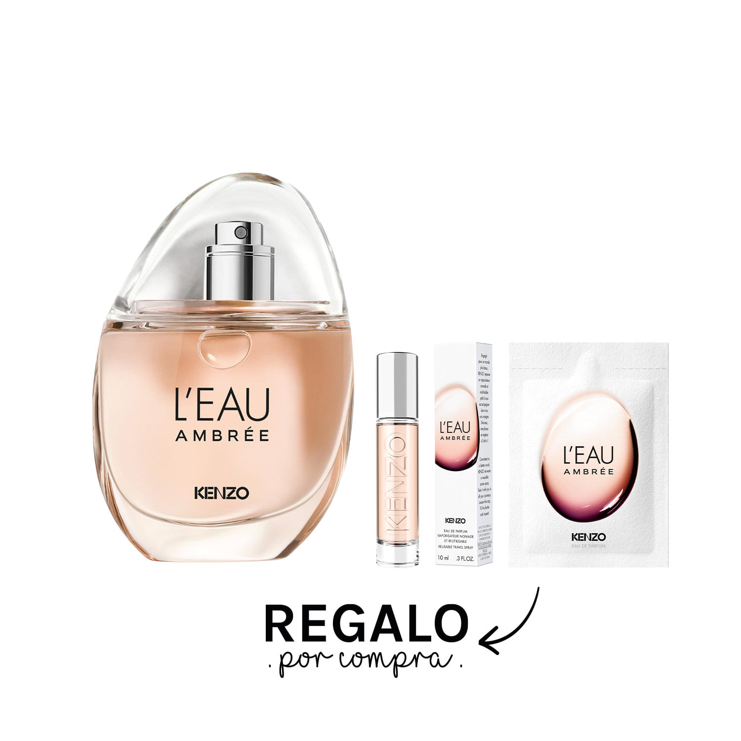 Imagen del kit L'eau Ambrée EDP 50 ML + Minitalla 10 ML + Sampling